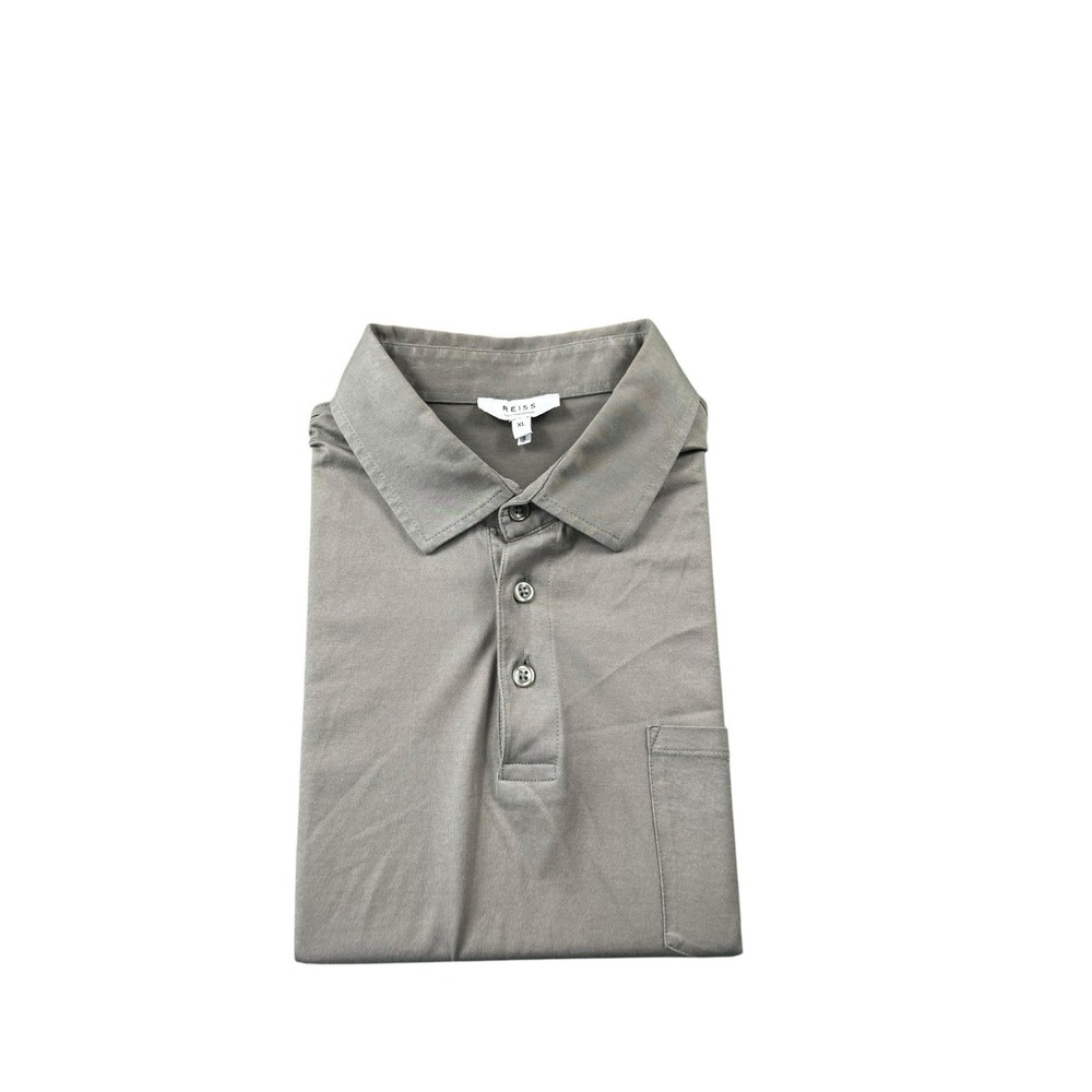 Reiss Green Cotton Men's S/S‎ Pocket Polo Shirt Size XL